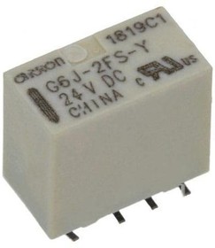 G6J-2FS-Y-DC24, Signal Relay 24VDC 2.6005KOhm 1A DPDT( (10.6mm 5.7mm 10mm)) SMD Ultra-Compact and Slim Relay
