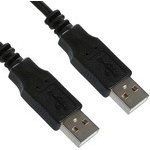 AK670/2-2-BLACK, Cable Assembly USB 2m 24AWG/28AWG USB Type A to USB Type A 4 to 4 POS PL-PL