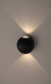 Фото 1/4 WL11 BK Подсветка ЭРА Декоративная подсветка светодиодная ЭРА 2*1Вт IP 54 черный Б0034609