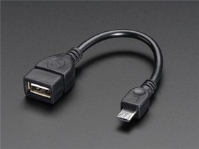 Фото 1/2 1099, Adafruit Accessories USB MicroB OTG Host Male to A Female