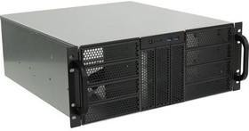 Фото 1/5 Procase RE411-D0H17-E-55 Корпус 4U server case,0x5.25+ 17HDD,черный,без блока питания,глубина 550мм,MB EATX 12"x13"