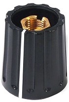 021-3525, 14.5mm Black Potentiometer Knob for 6.35mm Shaft Round Shaft, 021-3525