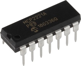 Фото 1/4 MCP2221A-I/P, Интерфейсные мосты, USB - I2C/UART, 3 В, 5.5 В, DIP, 14 вывод(-ов), -40 °C