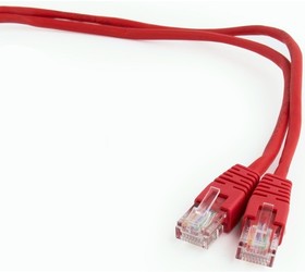 Фото 1/4 Cablexpert PP12-0.25M/R Патч-корд UTP кат.5e, 0.25м, литой, многожильный (красный)