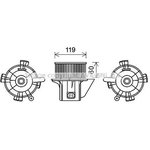 CN8299, Вентилятор отопителя салона PEUGEOT 307 00-, 307 CC 03-, 307 SW 02- ...