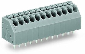 Фото 1/3 250-102, PCB terminal block - push-button - 1.5 mm² - Pin spacing 3.5 mm - 2-pole - Push-in CAGE CLAMP® - 1,50 mm² - gray