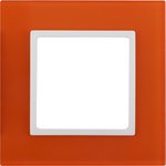14-5101-22 ЭРА Рамка на 1 пост, стекло, Эра Elegance, оранжевый+бел Б0034477