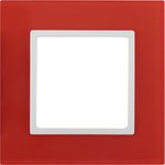 14-5101-23 ЭРА Рамка на 1 пост, стекло, Эра Elegance, красный+бел Б0034478