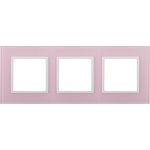 14-5103-30 ЭРА Рамка на 3 поста, стекло, Эра Elegance, розовый+бел Б0034520