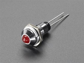 2177, Adafruit Accessories 5mm Chromed Metal Wide Convex Bevel LED Holder - Pack of 5