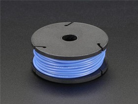 Фото 1/2 2514, Adafruit Accessories Silicone Cover Stranded-Core Wire - 25ft 26AWG - Blue
