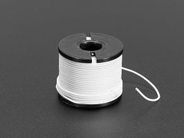 Фото 1/2 3169, Adafruit Accessories Silicone Cover Stranded-Core Wire - 50ft 30AWG White