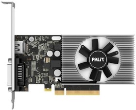 Фото 1/10 Palit PCI-E PA-GT1030 2GD4 nVidia GeForce GT 1030 2048Mb 64bit DDR4 1151/2100 DVIx1/HDMIx1/HDCP Ret low profile NEC103000646-1082F RTL