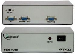 Фото 1/5 Gembird GVS122 Разветвитель сигнала VGA на 2 монитора (Gembird)
