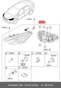 92101A7030 Фара левая