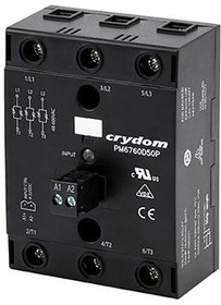 Фото 1/2 PM6760D25P, Sensata Crydom PM67 Series Solid State Relay, 25 A Load, Panel Mount, 600 V ac Load