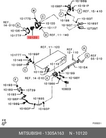 Фото 1/2 Термостат MITSUBISHI 1305A163 PAJERO 06- 3,2D/ PAJERO SPORT 08- 3,2D (76.5)