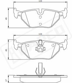 BP0177, Колодки тормозные дисковые задние, комплект, шт