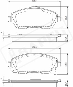 BP0208, Колодки тормозные дисковые передние