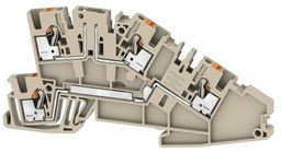 2668980000, Terminal Block, Blade Terminal, 6.3 x 3.5 mm, 4 Poles, 400V, 21A, 0.14 ... 4mm², Dark Beige