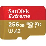 Карта памяти SanDisk Extreme microSDXC Class 10 U3 V30 A2 190/130MB/s 256Gb ...