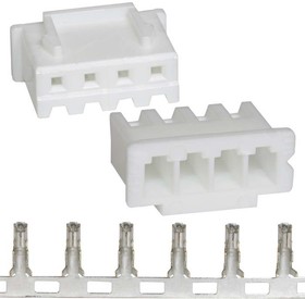 H-04 pitch 2.54mm +Terminal, Разъём питания низковольтный H-04 шаг 2.54 мм, клеммный, 4 контакта, RUICHI | купить в розницу и оптом