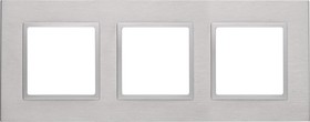 14-5203-03 ЭРА Рамка на 3 поста, металл, Эра Elegance, алюминий+алюм Б0034553