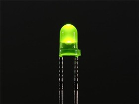 779, Adafruit Accessories Diffused Green 3mm LED - 25 pack