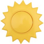 KR-78-0617, Выключатель одноклавишный HAPPY Солнце скрытой установки, желтый