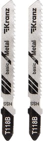 Фото 1/6 KR-92-0313, Пилка для электролобзика по металлу T118B 76 мм 12 зубьев на дюйм 3-6 мм (2 шт./уп.)