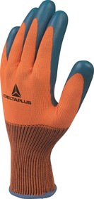 Фото 1/3 VE733OR11, VE733 Orange Polyester Latex Gloves, Size 11, Latex Coating