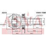 VWIR-T5M1, ШРУС внутренний правый 28x44.2x26