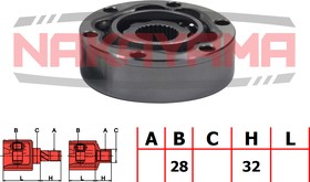 NJ7062NY, ШРУС внутр. к-кт OPEL OMEGA, SENATOR 8.86-, MERCEDES VITO 96-03 (28x32)