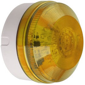 Фото 1/2 LED195-05WH-SB-01, LED195 Series Amber Flashing Beacon, 40 → 380 V dc, 85 → 280 V ac, Surface Mount, Wall Mount, LED