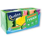 6281, Губки для мытья посуды QUALITA BUBBLE EFFECT 100х66х37мм 5 шт/уп