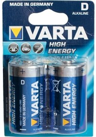 Фото 1/2 04920121412, Батарейка Varta High Energy / Longlife Power (D, 2 шт.)