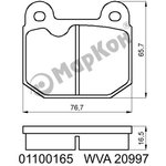 01100165, Колодки тормозные дисковые к-т BMW Alfa Romeo Opel