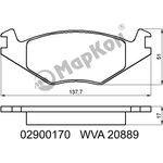 02900170, Колодки тормозные дисковые к-т Volkswagen Seat
