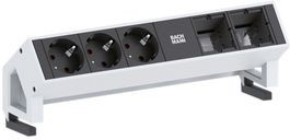 902.201, Desk Outlet with 2x Custom Module DESK 2 3x DE Type F (CEE 7/3) Socket - GST18i3 Plug 200mm