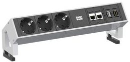 902.302, Desk Outlet DESK 2 3x DE Type F (CEE 7/3) Socket / HDMI Socket / RJ45 / USB-A Socket - GST18i3 Plug 200mm