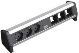 902.002, Desk Outlet with 3x Custom Module DESK 1 3x DE Type F (CEE 7/3) Socket / GST18i3 Socket - GST18i3 Plug
