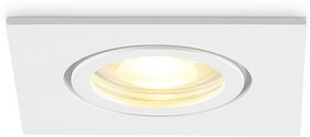 Ambrella Светильник встраиваемый IP44 с высокой степенью пылевлагозащиты TN1160 WH белый IP44 GU5.3 85*85*28