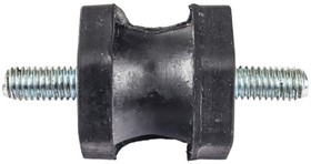 00153, ОПОРА РЕЗИНОВАЯ D 25 ВЫСОТА 25 ВЫСОТА РЕЗЬБЫ 12 (M-6) СЕРЕДИНА D 17 – купить оптом и в розницу