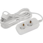 Удлинитель электрический ЭРА UDL-10-250-E Greenline 2 розетки с заземлением 5м ...