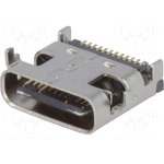 USB-C31-S-RA-EH2-SMT-BK, Гнездо, USB C, SMT ...
