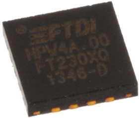 Фото 1/4 FT230XQ-R, USB интерфейс, Преобразователь USB-UART, USB 2.0, 2.97 В, 5.5 В, QFN, 16 вывод(-ов)