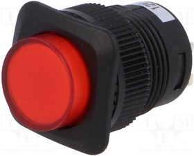 R13508BL05BRL1, Переключатель кнопочный 2 SPST-NO красный 50мОм