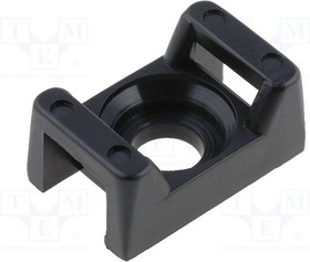 FTH-13S-01 BLACK, Holder; screw; black; L: 15.2mm; Width: 9.7mm; cable ties