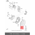 DG1Z2C026A, Диск тормозной задний Explorer 2013-