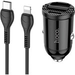 Автомобильная зарядка HOCO NZ2 Link, кабель Lightning, QC3.0, один порт USB ...